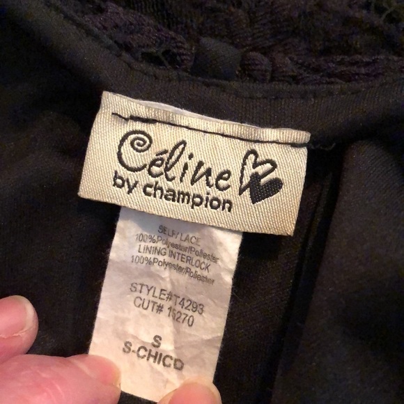 Celine Black Lace Overlay Sleeveless Cropped Top Size Small - Picture 6 of 7